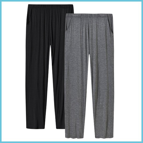 Modal Pajama Pants with Pockets Elastic Drawstring Waist